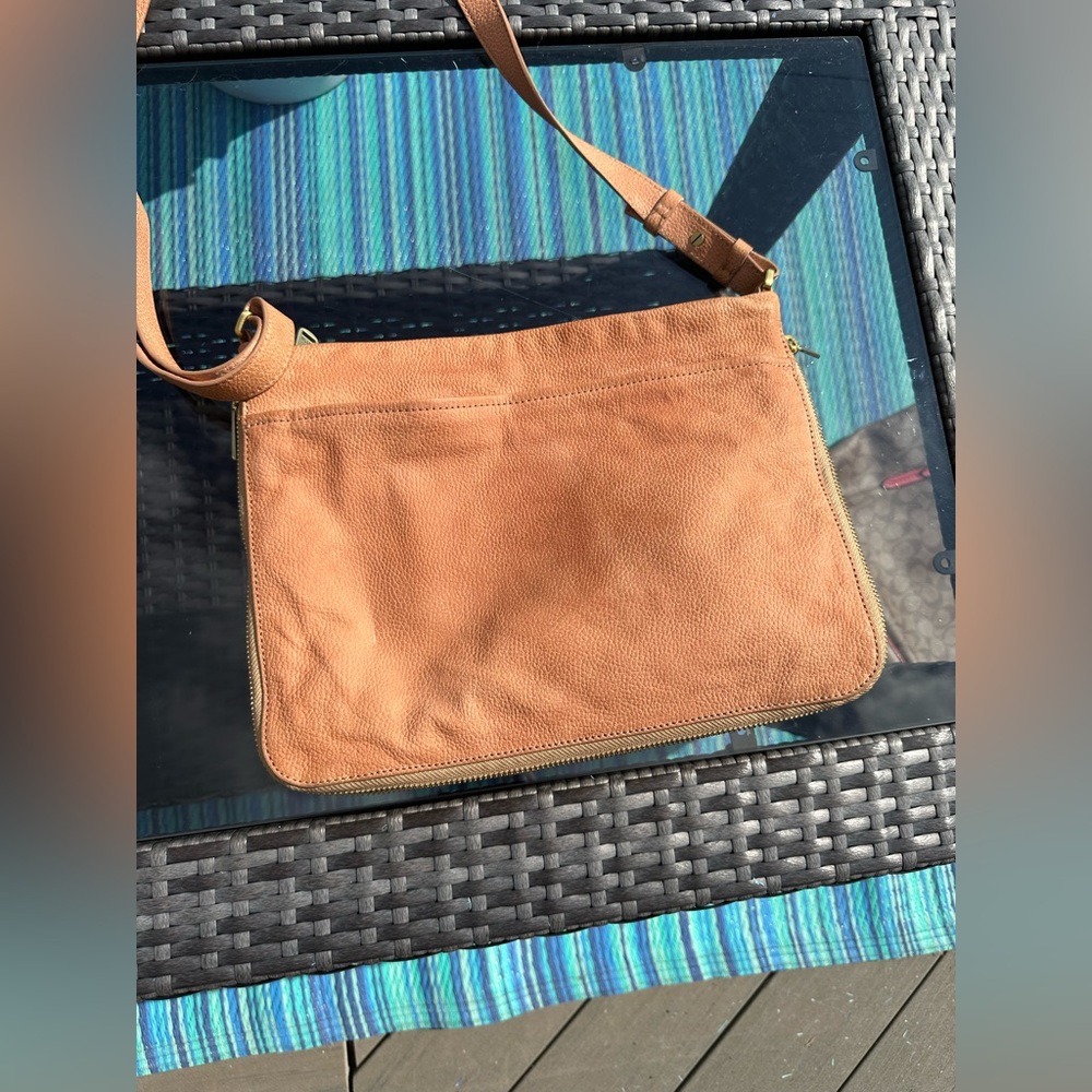 Tan Leather Crossbody Bag